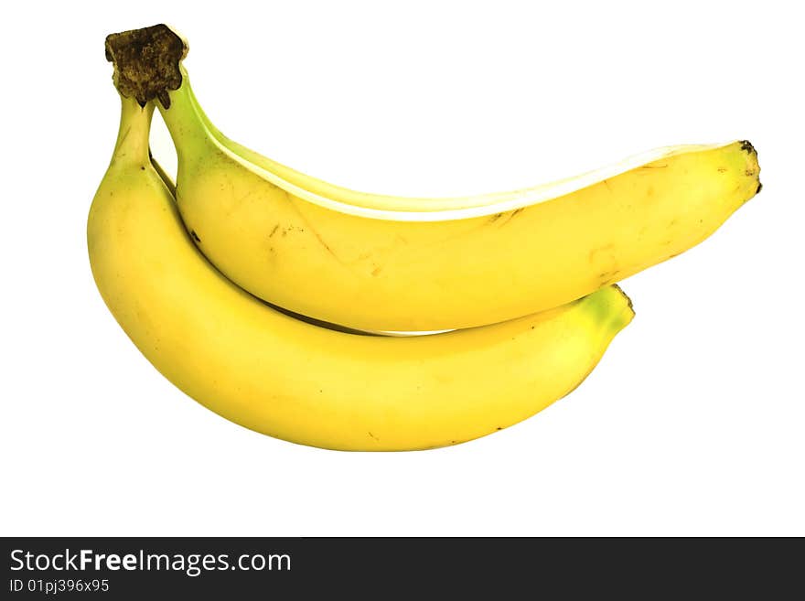 Bananas isolated on the white background