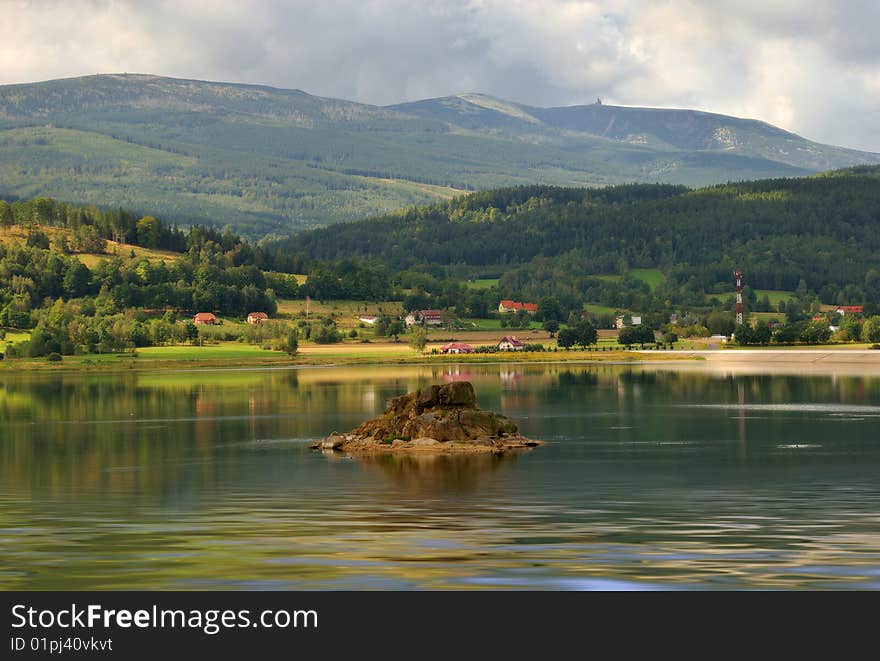 Lake in Mountains - karkonosze Poland