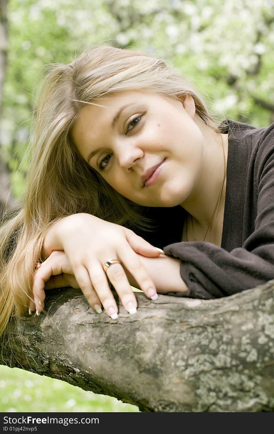 Young Woman In The Garden