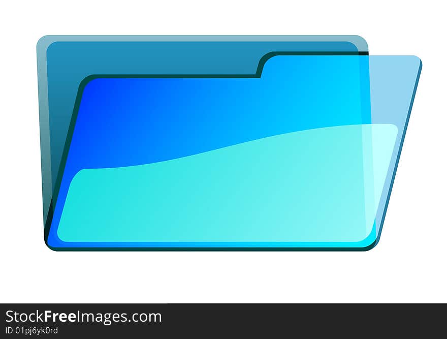 Transparent folder. A vector. Without mesh.