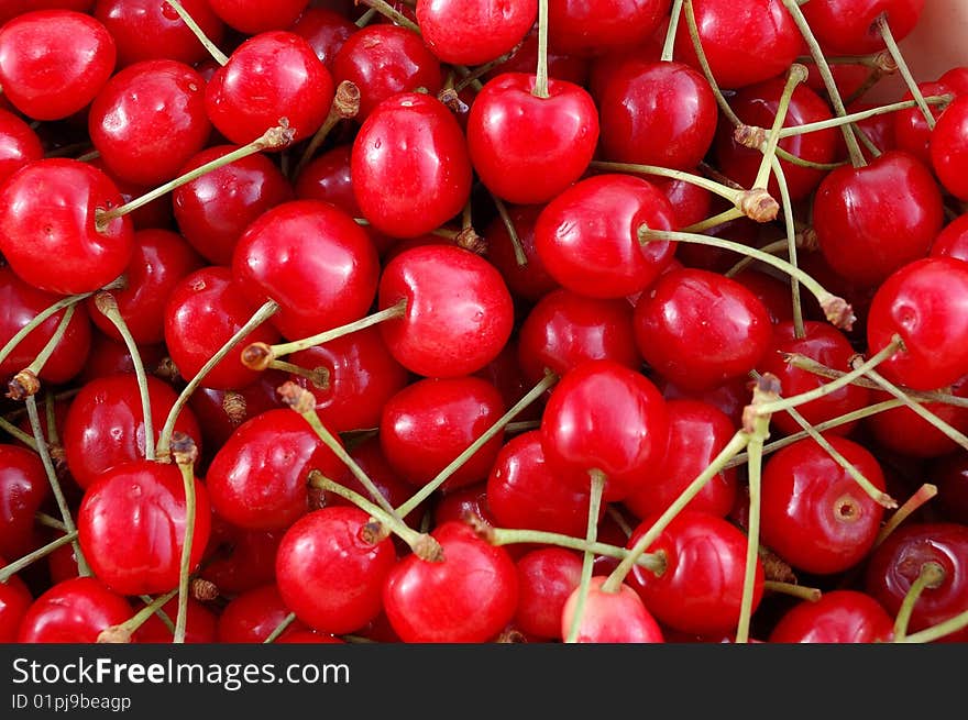 A lot of red cherry