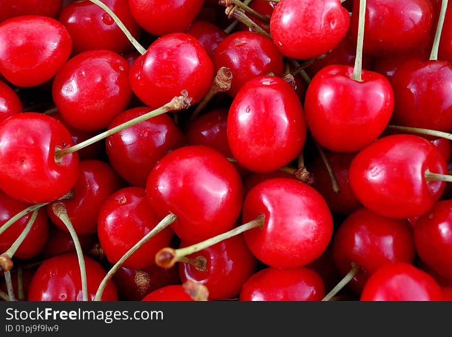 A lot of red cherry