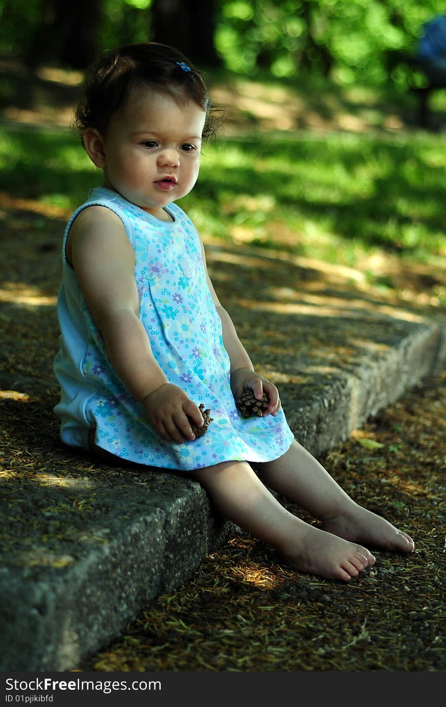 Baby Girl In Park