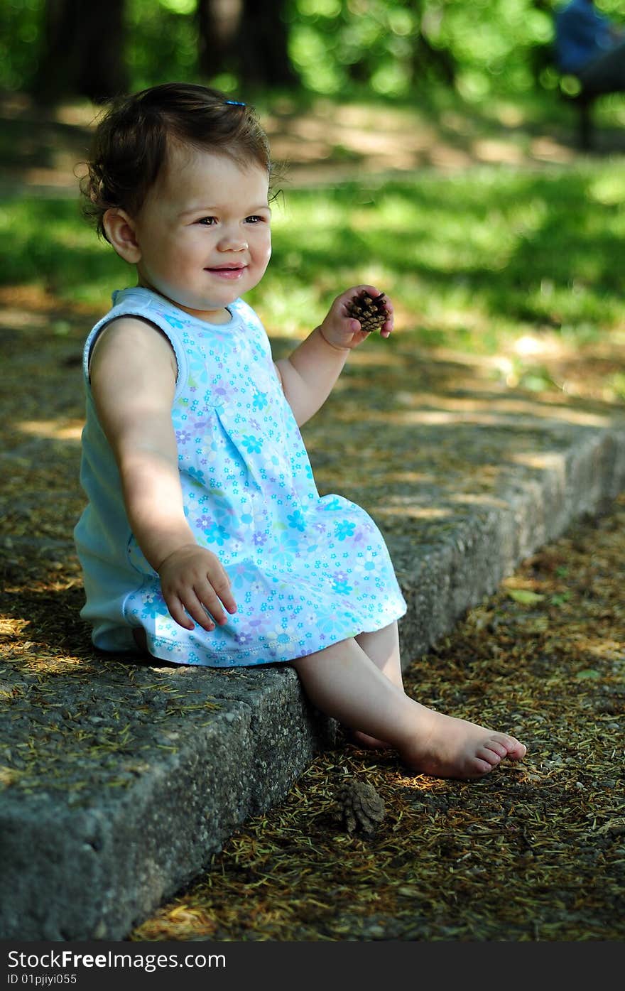 Baby Girl In Park