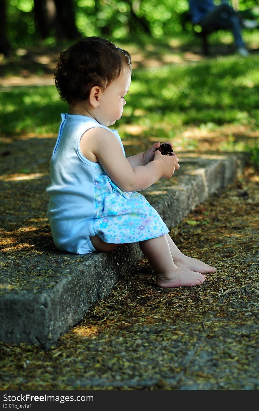 Baby Girl In Park