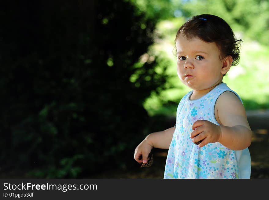 Baby Girl In Park