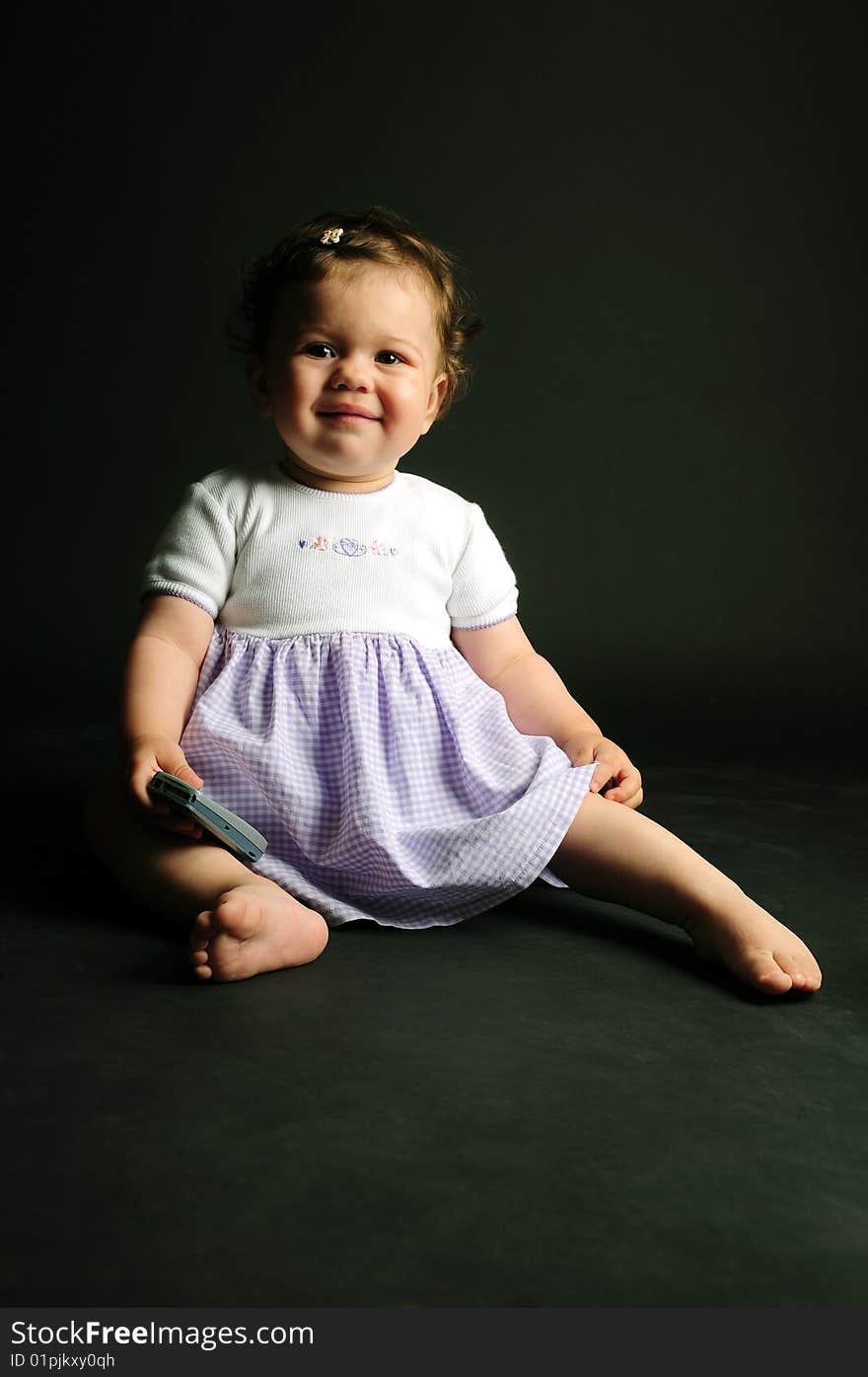 Studio shot of a baby girl