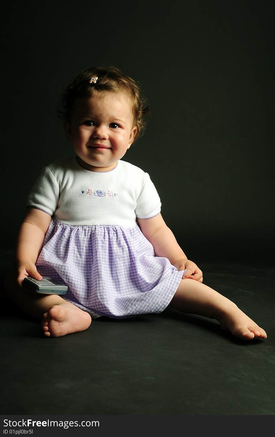 Studio shot of a baby girl