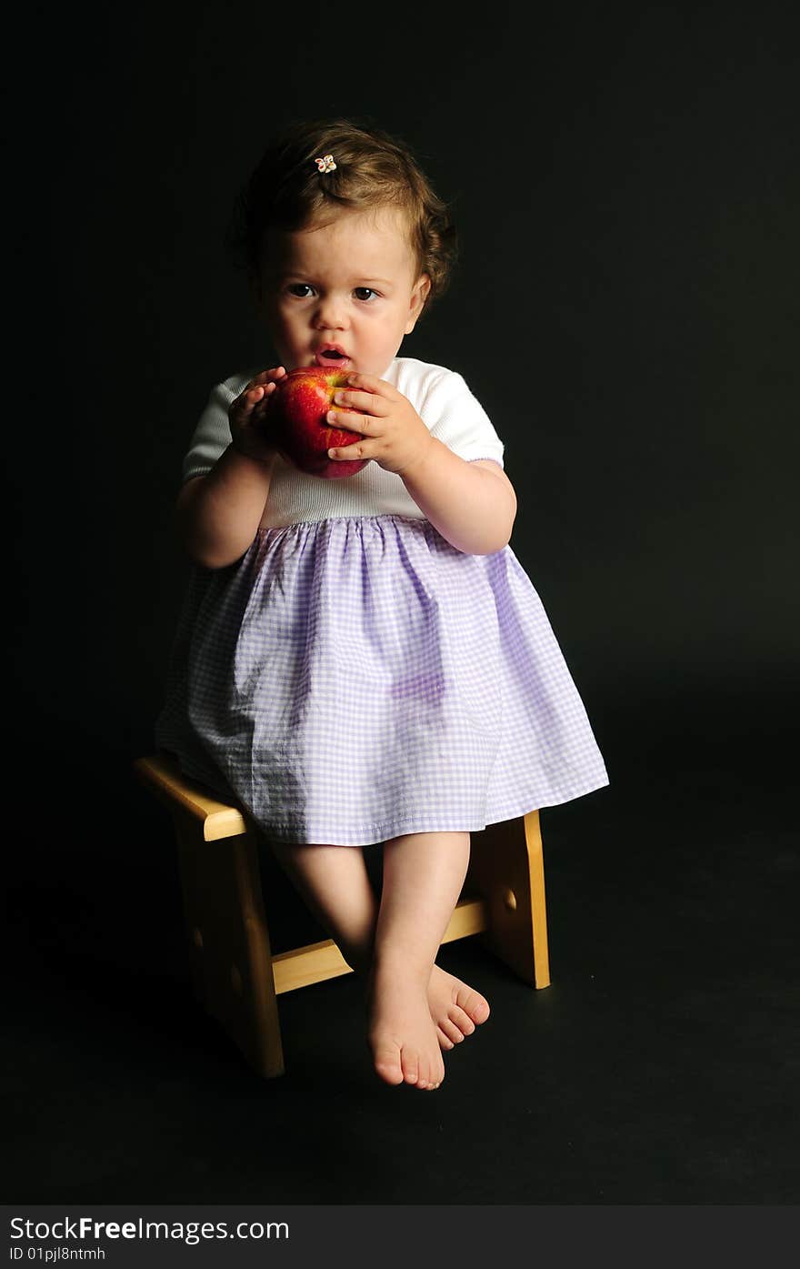 Studio shot of a baby girl. Studio shot of a baby girl