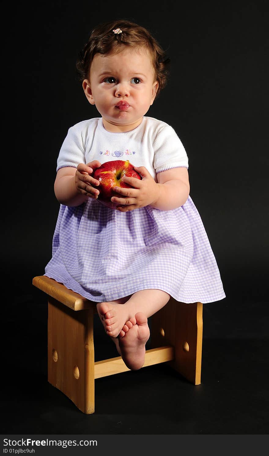 Studio shot of a baby girl. Studio shot of a baby girl