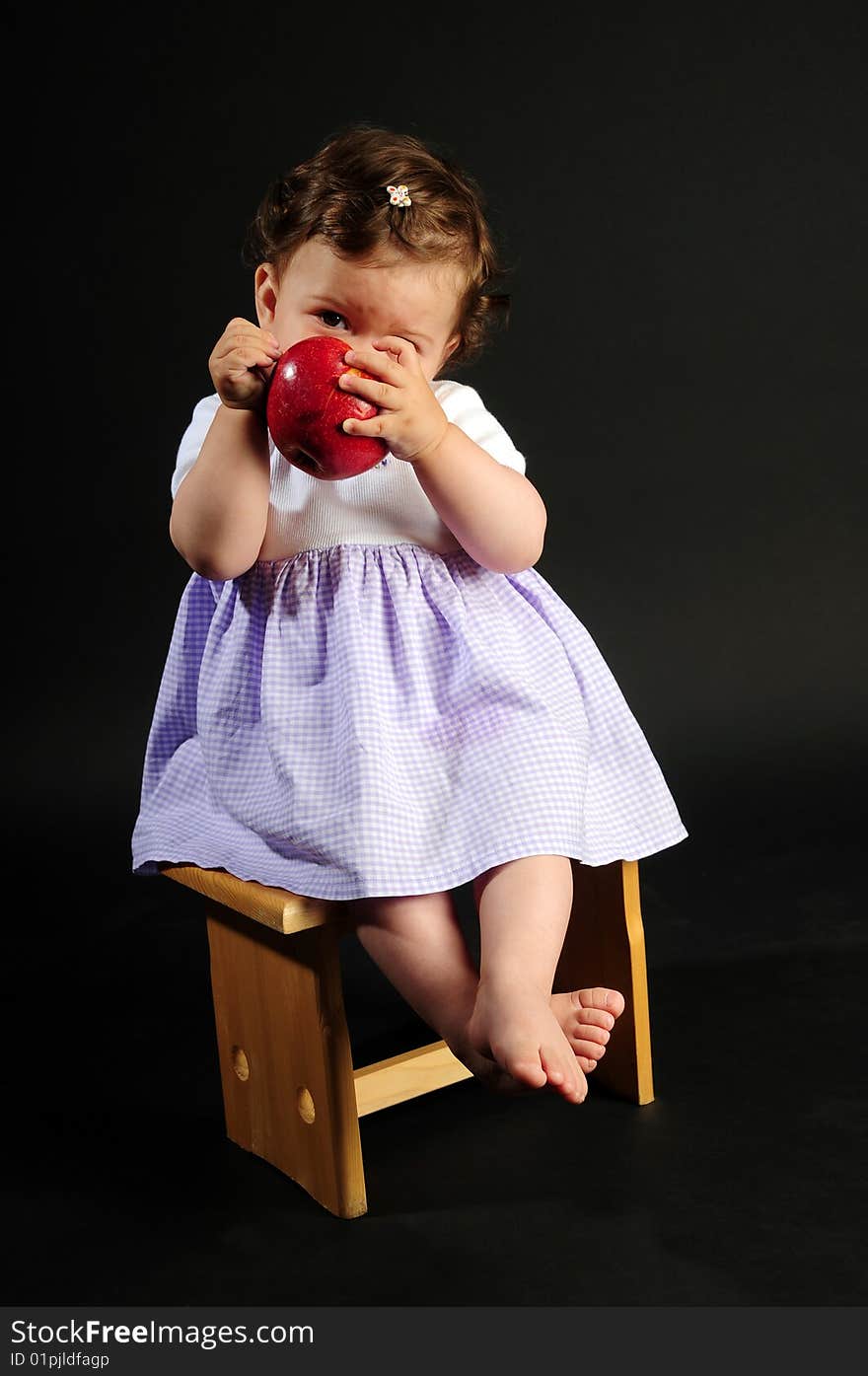 Studio shot of a baby girl. Studio shot of a baby girl