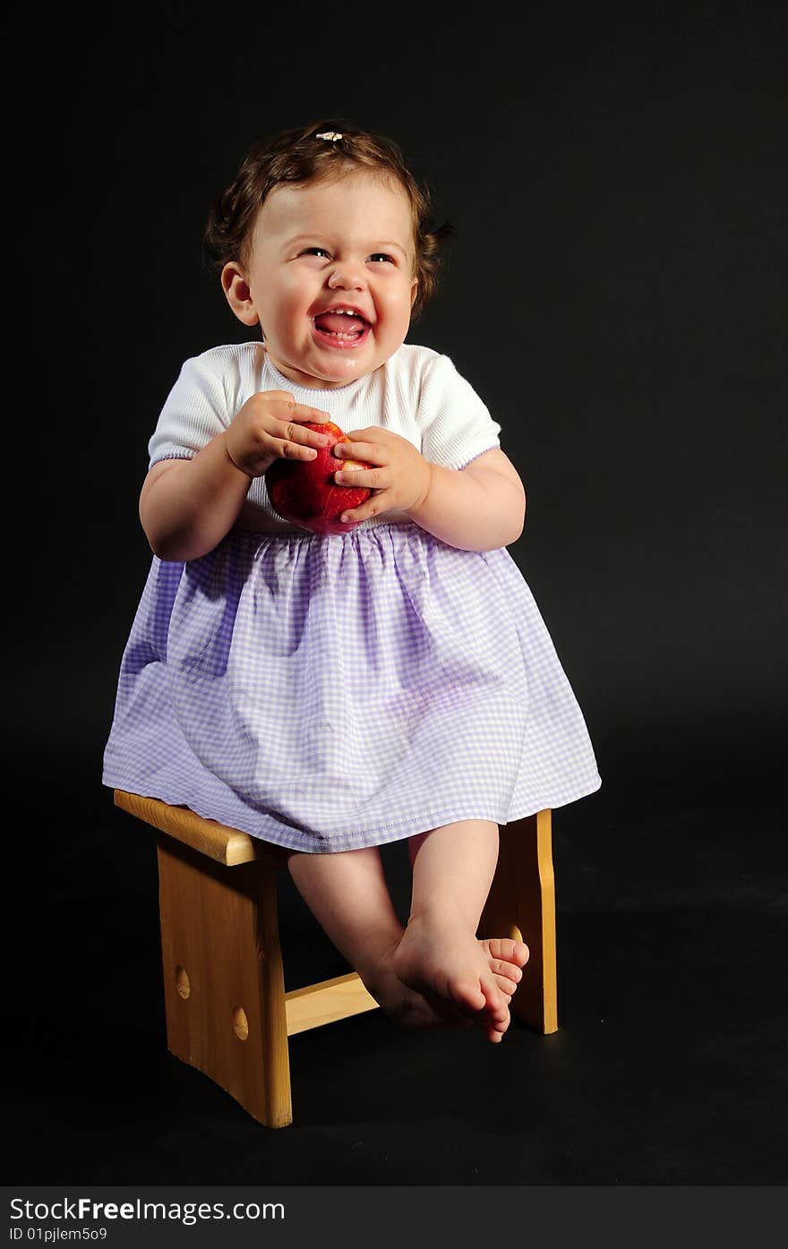 Studio shot of a baby girl. Studio shot of a baby girl