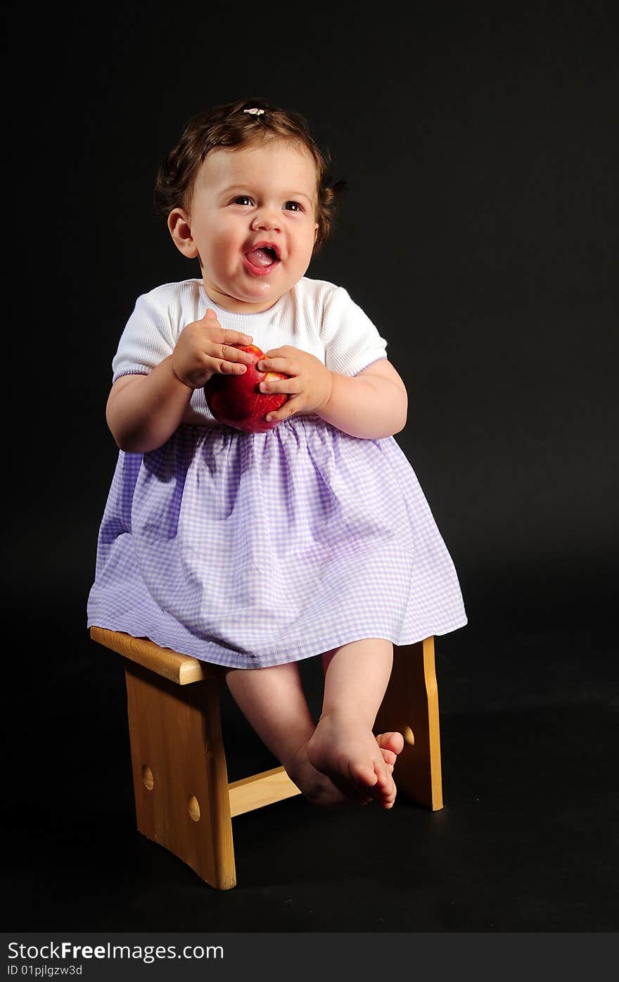 Studio shot of a baby girl. Studio shot of a baby girl