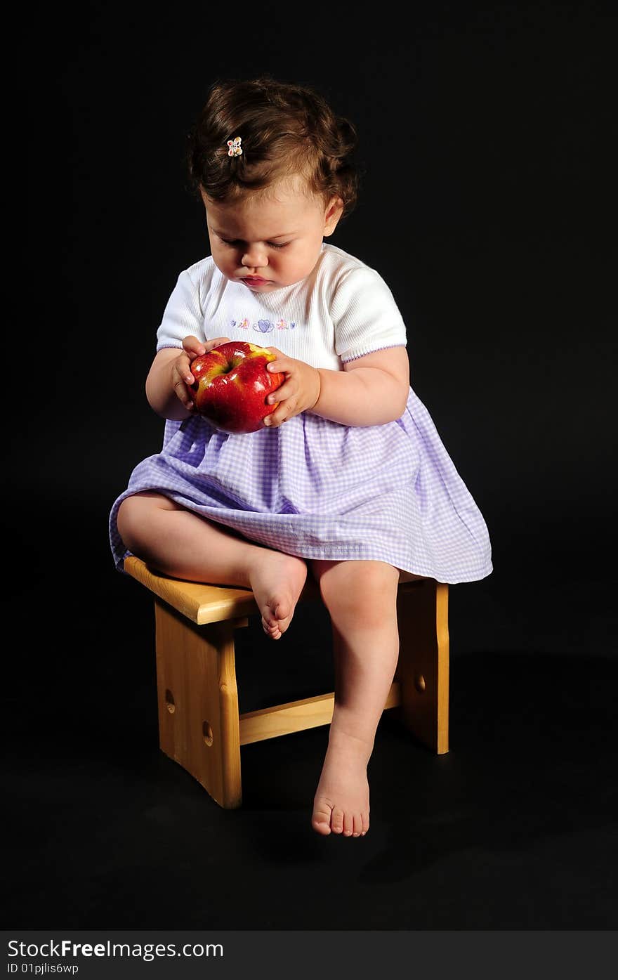 Studio shot of a baby girl. Studio shot of a baby girl