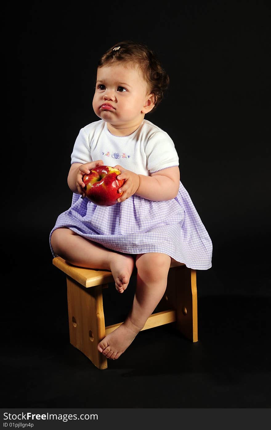 Studio shot of a baby girl. Studio shot of a baby girl