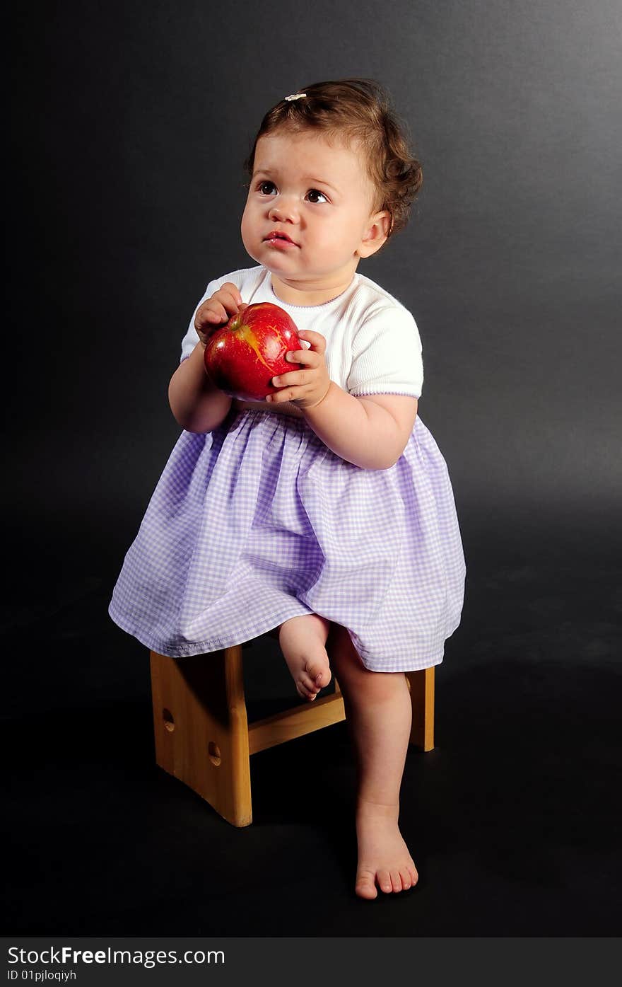 Studio shot of a baby girl. Studio shot of a baby girl