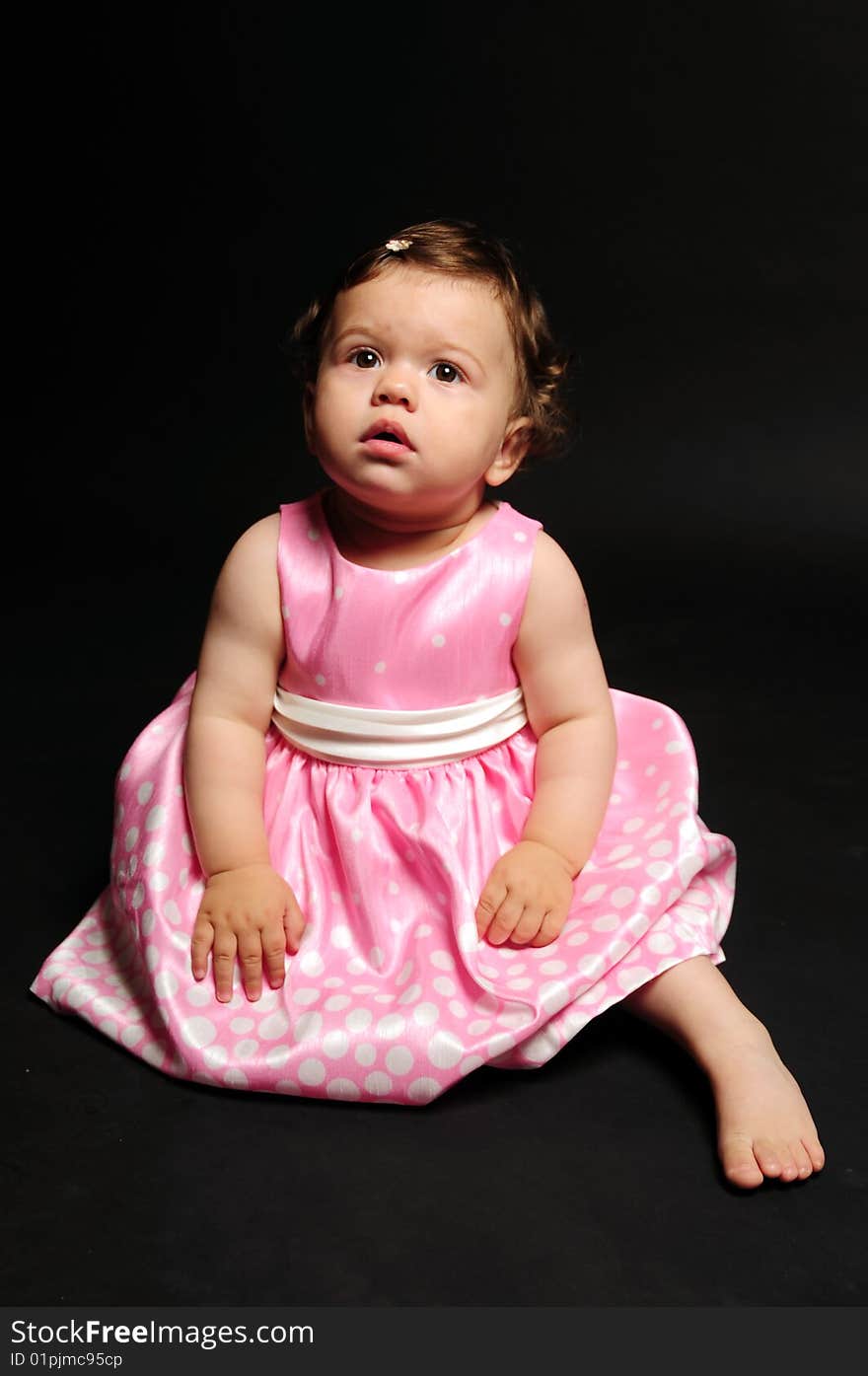 Studio shot of a baby girl