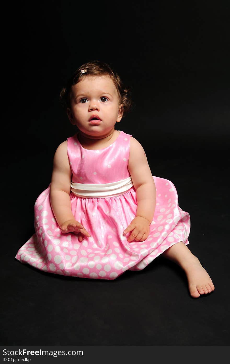 Studio shot of a baby girl