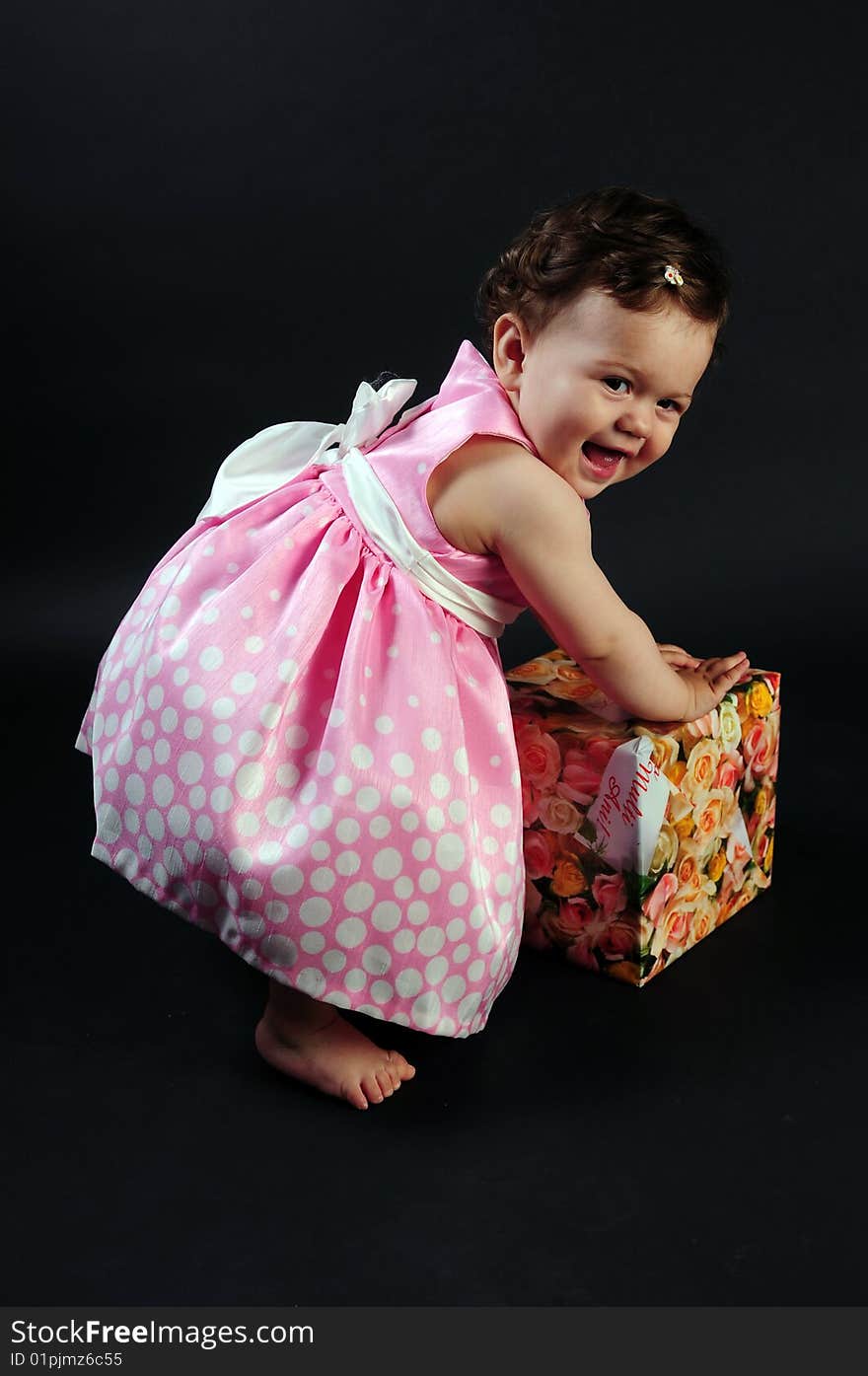 Studio shot of a baby girl. Studio shot of a baby girl