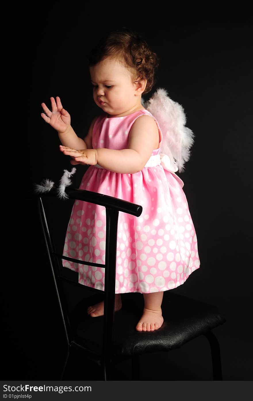 Studio shot of a baby girl. Studio shot of a baby girl