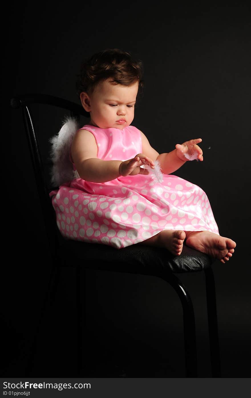 Studio shot of a baby girl