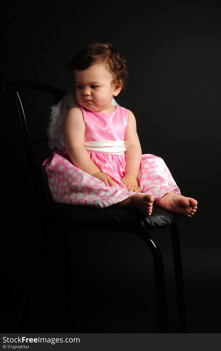 Studio shot of a baby girl