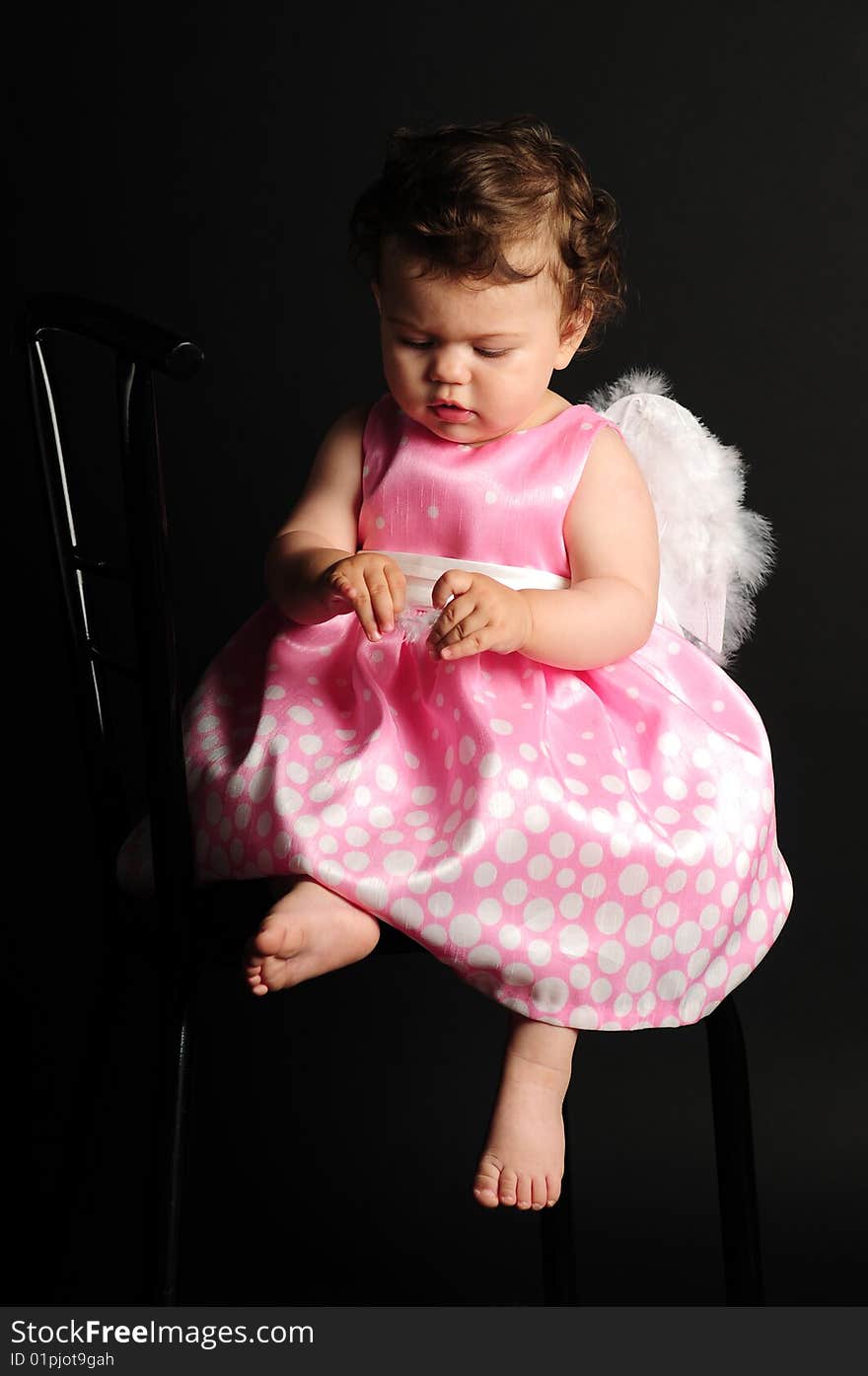 Studio shot of a baby girl. Studio shot of a baby girl