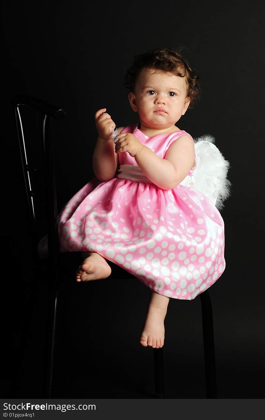 Studio shot of a baby girl