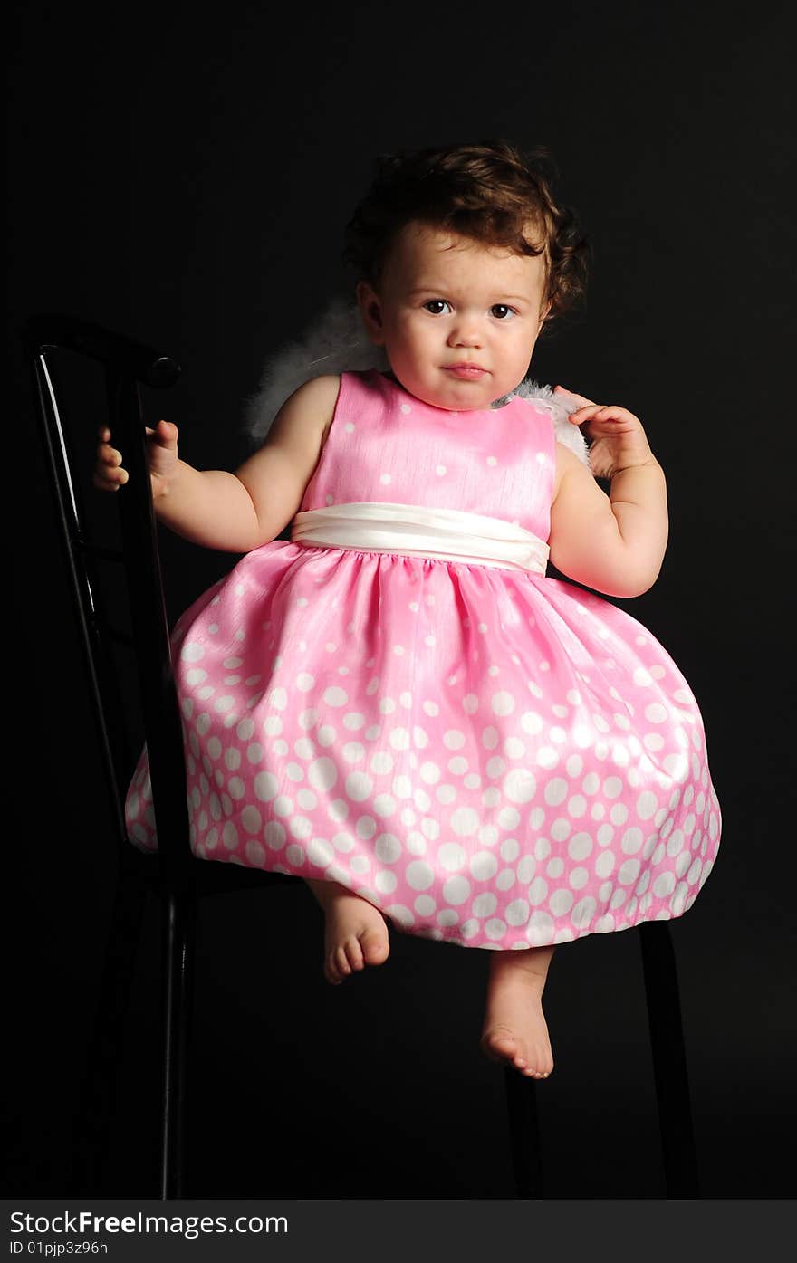 Studio shot of a baby girl. Studio shot of a baby girl