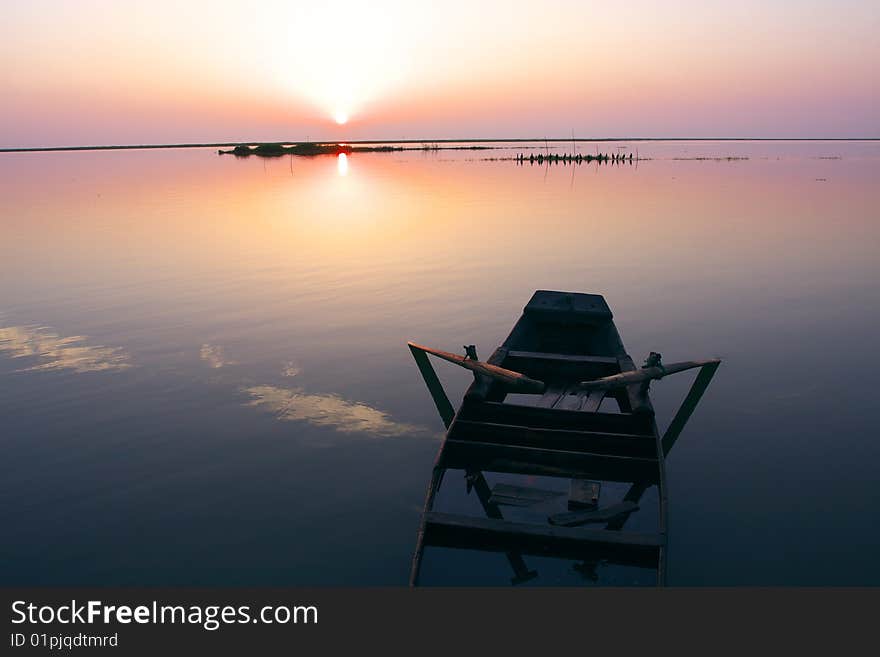 Wonderful landscape on a lake. Wonderful landscape on a lake