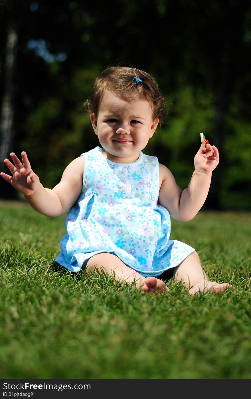 Baby Girl In Park