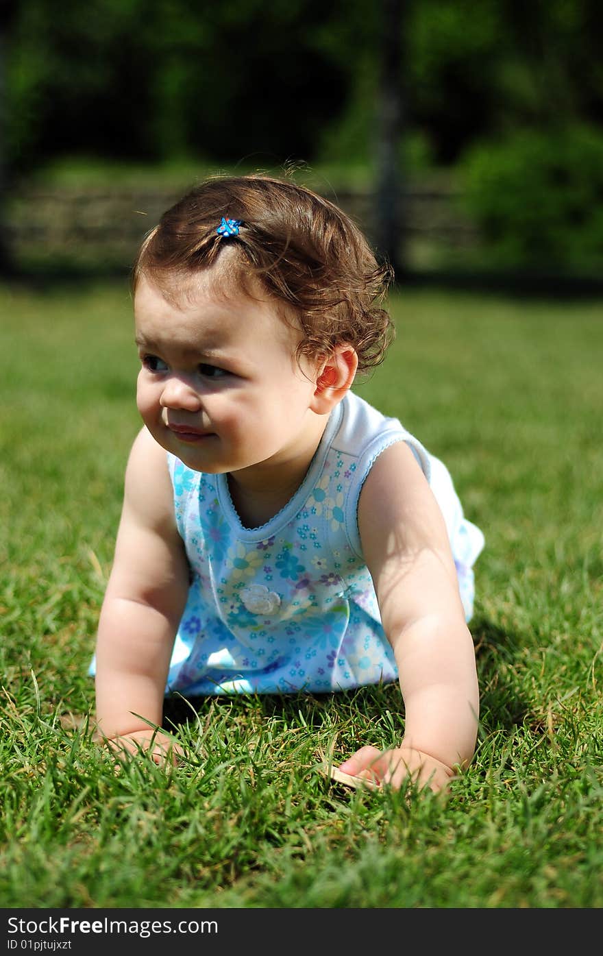 Baby Girl In Park