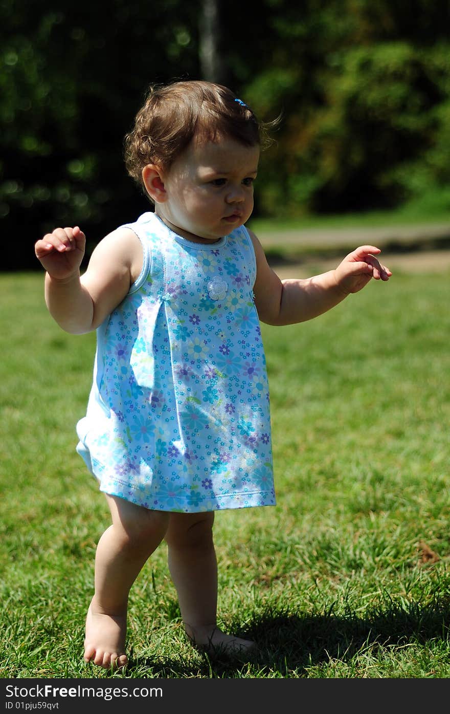 Baby Girl In Park