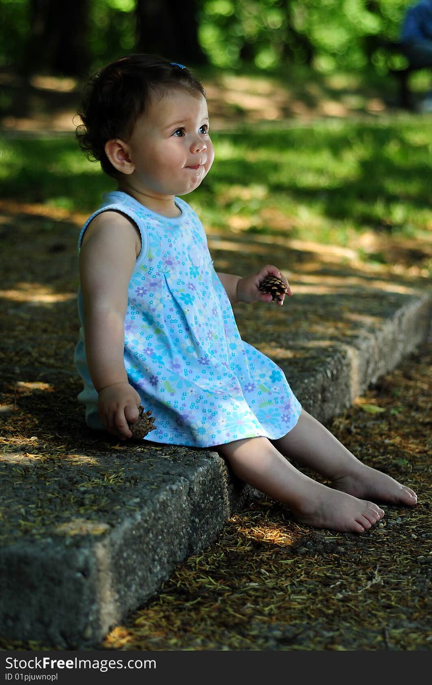 Baby Girl In Park