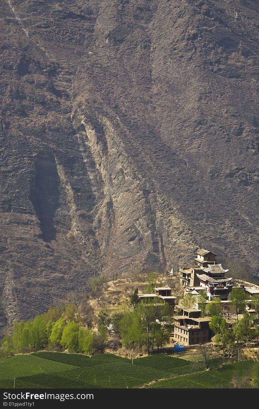 Village in mountains