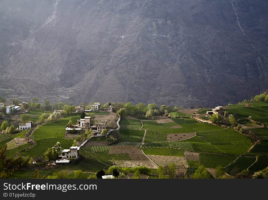 Village in mountains