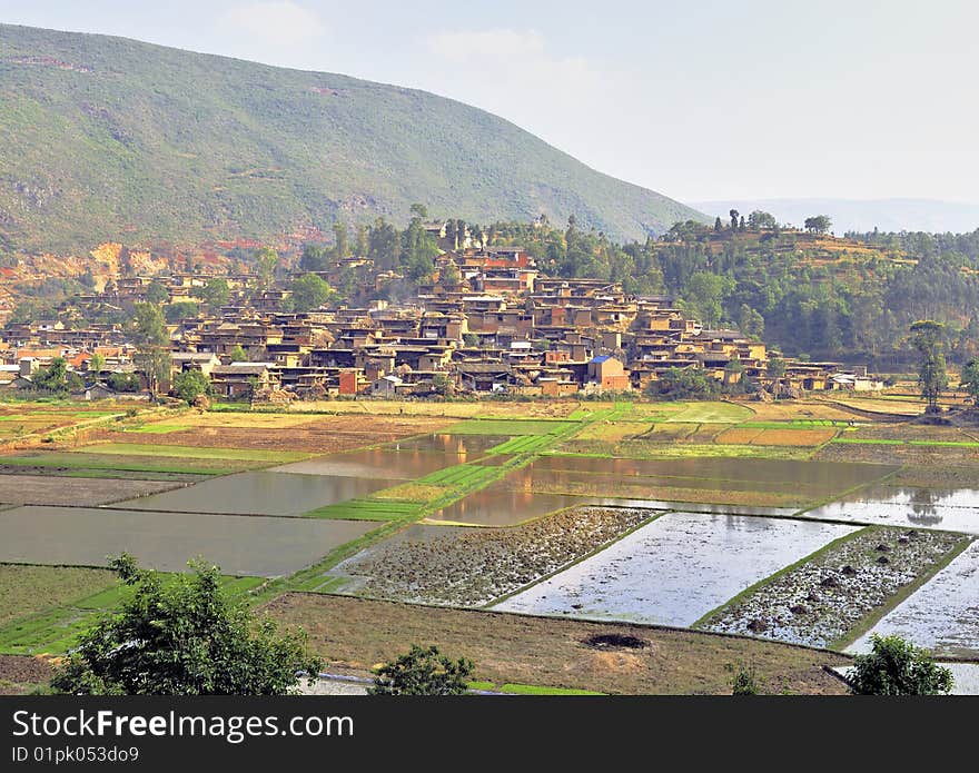 Overlooking the beauty of ancient village. Overlooking the beauty of ancient village