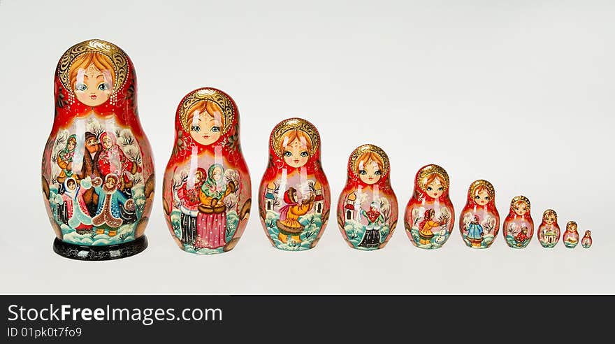 Traditional Russian folk doll called Matryoshka. Traditional Russian folk doll called Matryoshka