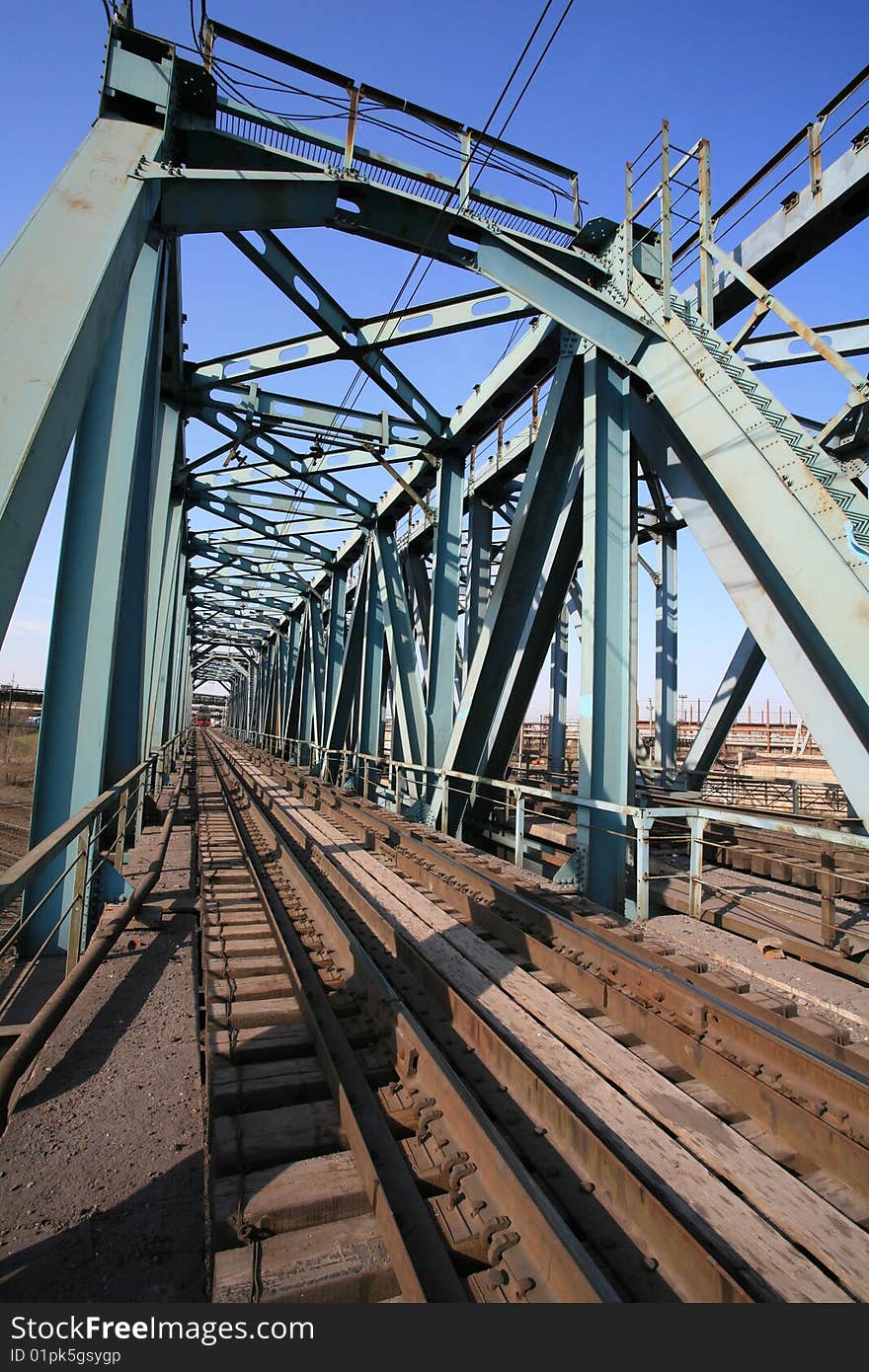 Bridge at the metallurgical works. Bridge at the metallurgical works