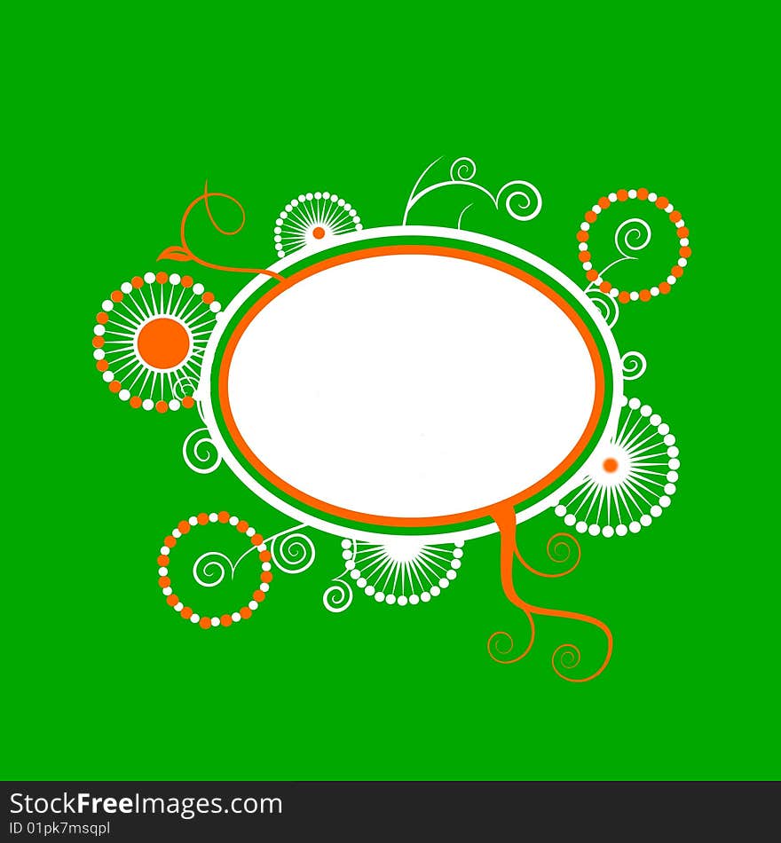 A green background with dotted white and orange circles patterns and copyspace. A green background with dotted white and orange circles patterns and copyspace