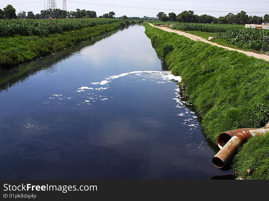 Pollution in the central area of Mexico