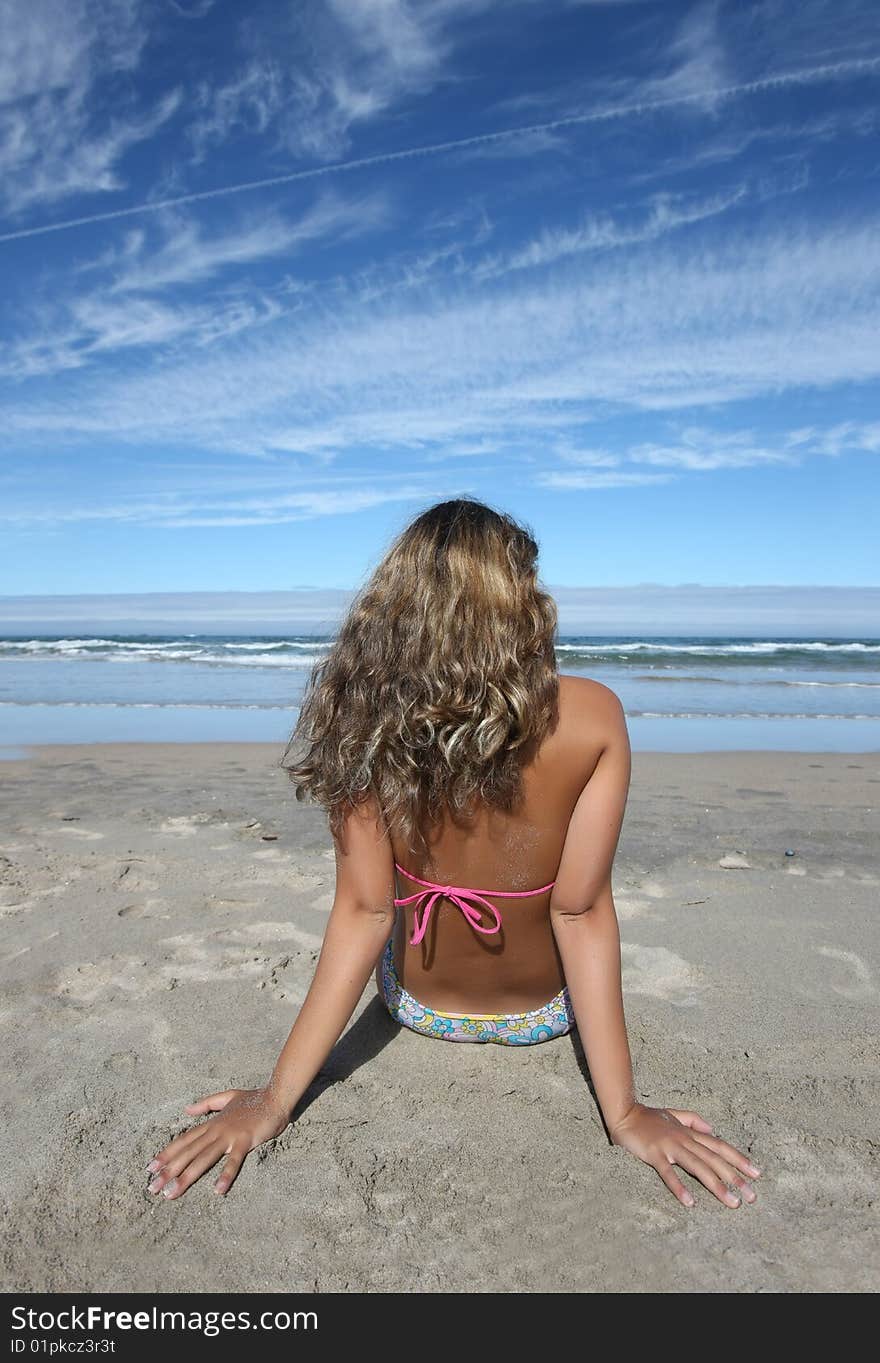 Beautiful girl in the beach