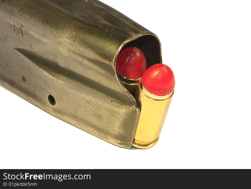 Shock rounds loaded in a magazine