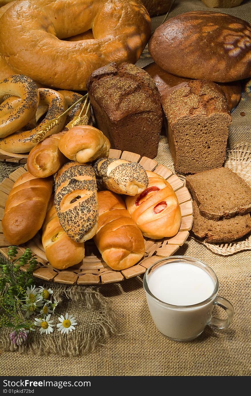 Different kinds of bread and pastry. Different kinds of bread and pastry