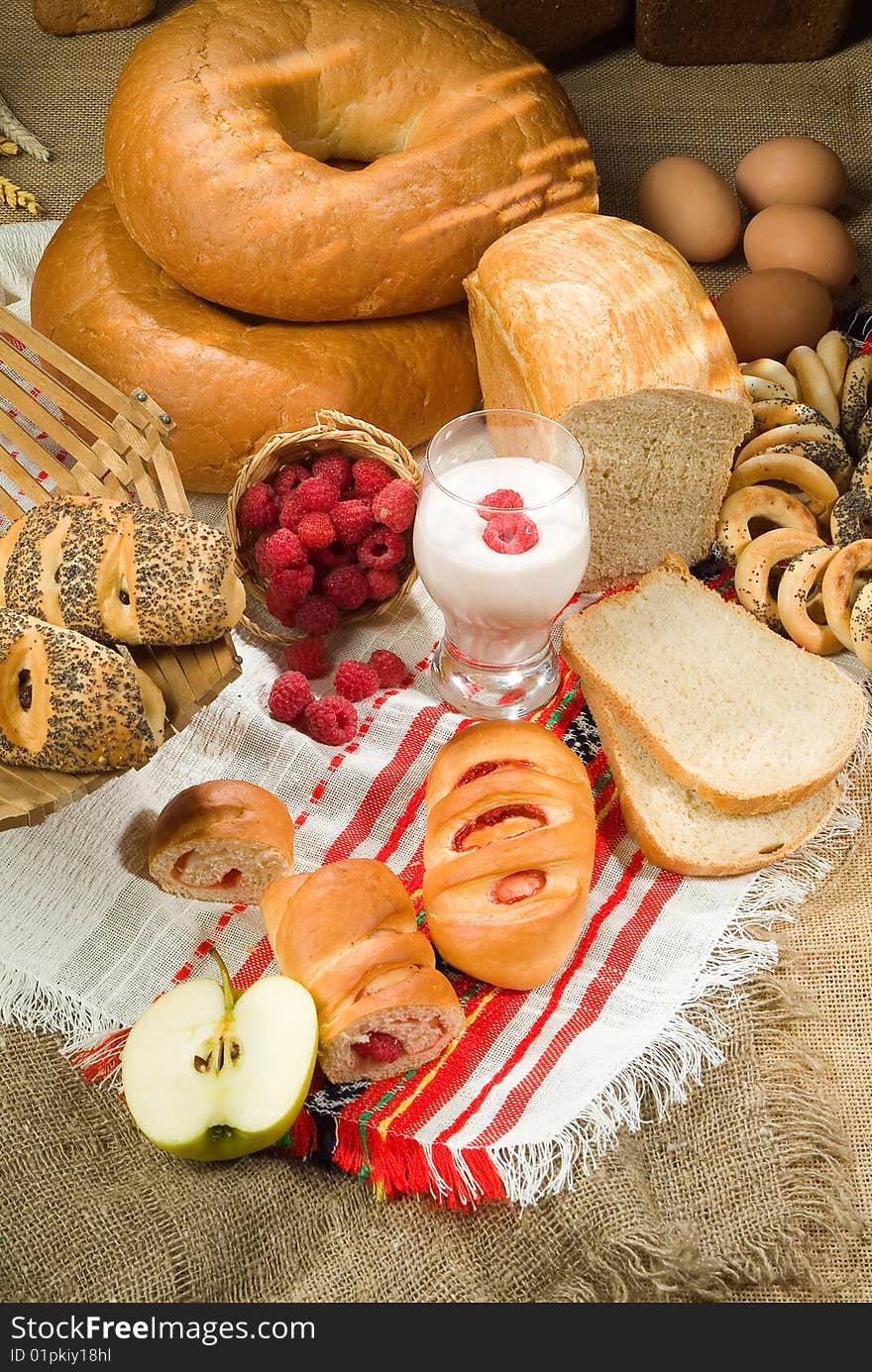 Different kinds of bread and pastry. Different kinds of bread and pastry