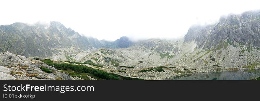 High mountains with lake in Slovakia. High mountains with lake in Slovakia