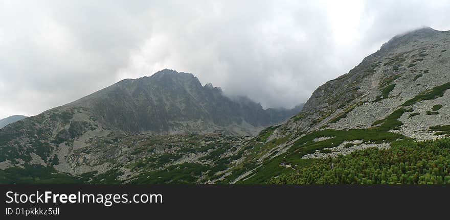 High mountains in cloudes from slovakia. High mountains in cloudes from slovakia