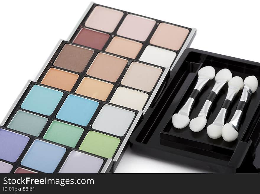 Cosmetics of Eyes, various colors to highlight the eyes