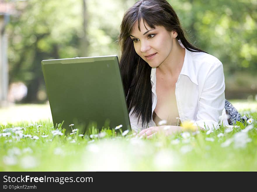 Woman in park