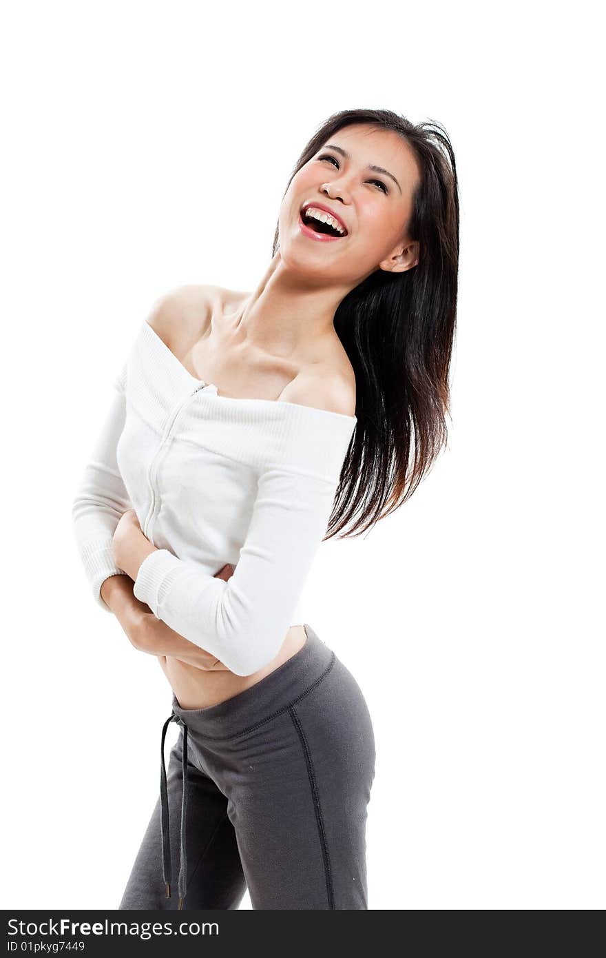 Young Woman Smiling Happily